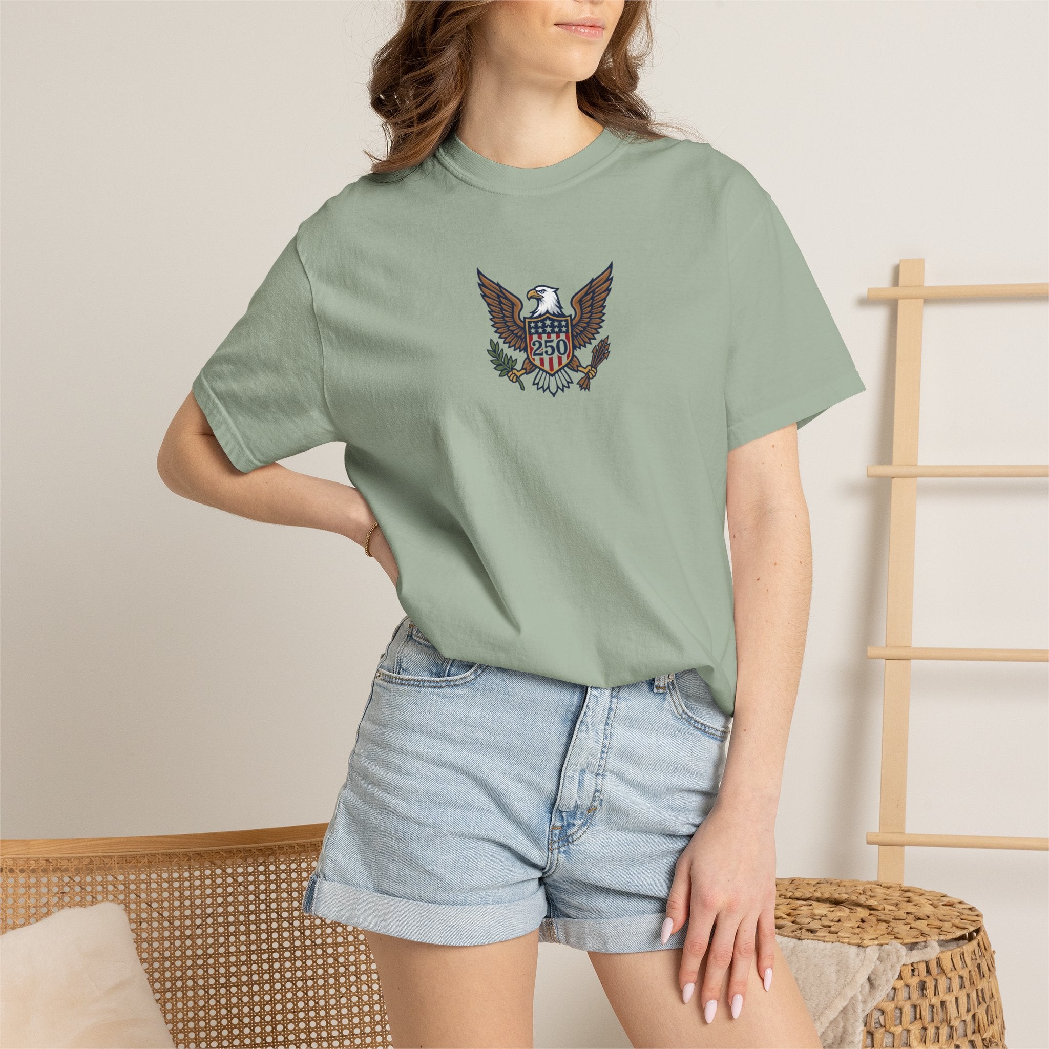 Make America Blue Again Eagle Unisex Garment-Dyed 250 T-shirt